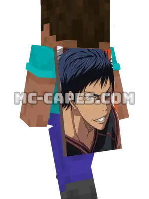 Daiki Aomine Minecraft cape worn on a player