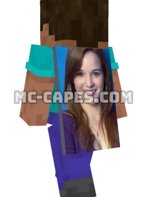 Daphne Powell Minecraft cape worn on a player