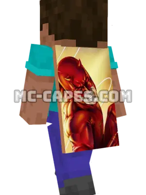 Daredevil Minecraft cape worn on a player