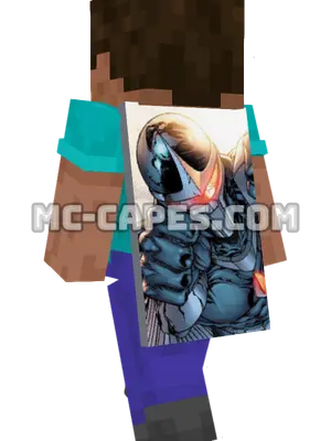 Darkhawk Minecraft cape worn on a player