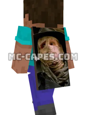 Darkman Minecraft cape worn on a player