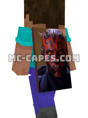Darth Maul Minecraft cape worn on a player