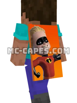 Dash Minecraft cape worn on a player