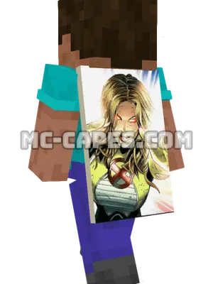 Dazzler Minecraft cape worn on a player