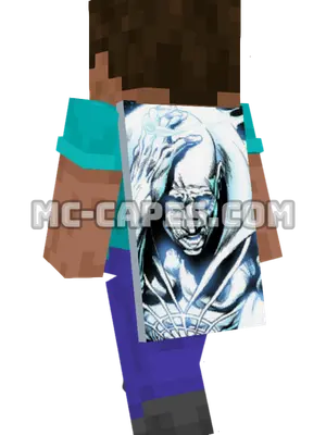 Deadman Minecraft cape worn on a player