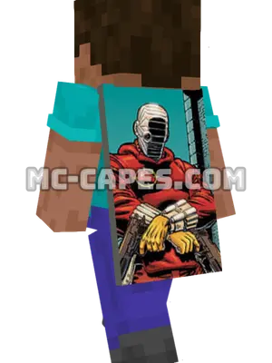 Deadshot Minecraft cape worn on a player