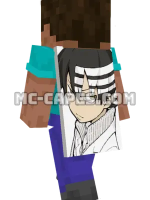 Death the Kid Minecraft cape worn on a player