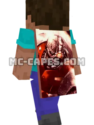 Deathlok Minecraft cape worn on a player