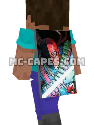 Deathstroke Minecraft cape worn on a player