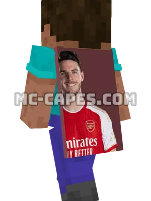 Declan Rice Minecraft cape worn on a player
