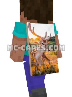 Deer Minecraft cape worn on a player