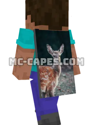 Deer Minecraft cape worn on a player