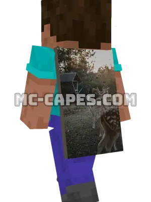 Deer Gathering Minecraft cape worn on a player
