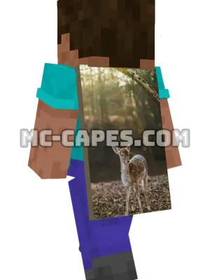 Deer Herd Minecraft cape worn on a player