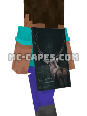 Deer in Forest Minecraft cape worn on a player