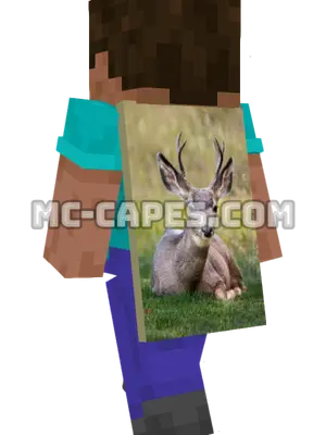 Deer Lying Minecraft cape worn on a player