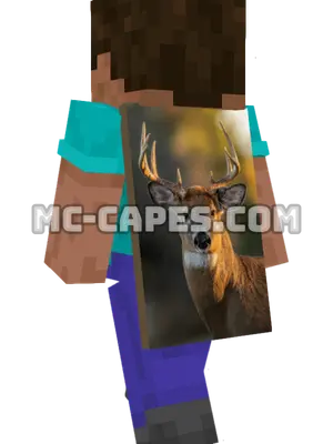Deer with Antlers Minecraft cape worn on a player