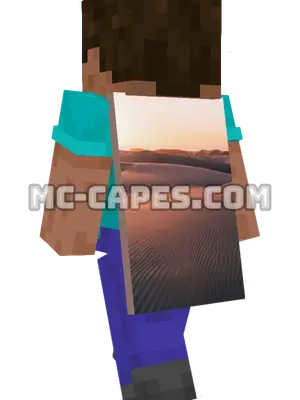 Desert Landscape Minecraft cape worn on a player