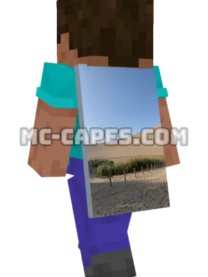 Desert Oasis Minecraft cape worn on a player