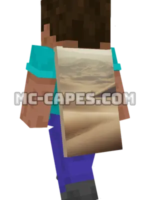 Desert Sand Minecraft cape worn on a player