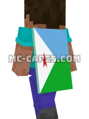 Djibouti Flag Minecraft cape worn on a player