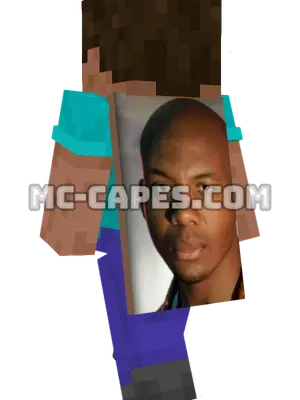 DL Hawkins Minecraft cape worn on a player