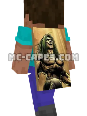 Doc Samson Minecraft cape worn on a player