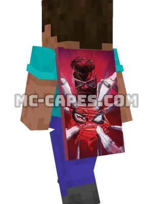 Doctor Octopus Minecraft cape worn on a player