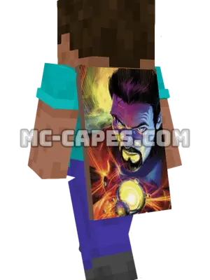 Doctor Strange Minecraft cape worn on a player