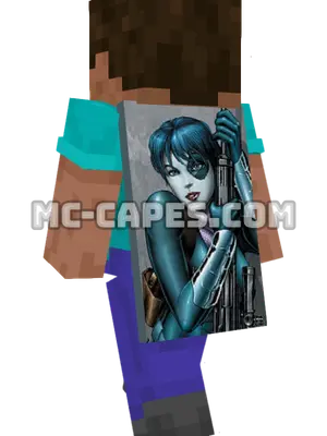 Domino Minecraft cape worn on a player