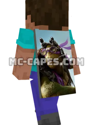 Donatello Minecraft cape worn on a player