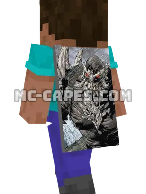 Doomsday Minecraft cape worn on a player