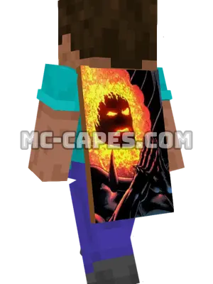 Dormammu Minecraft cape worn on a player