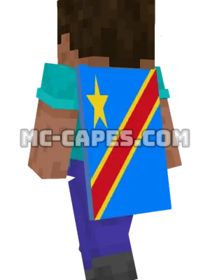 DR Congo Flag Minecraft cape worn on a player