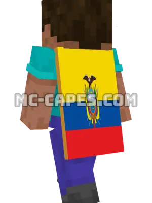 Ecuador Flag Minecraft cape worn on a player