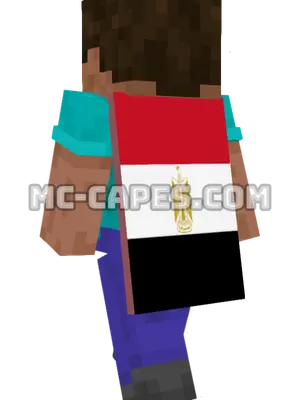 Egypt Flag Minecraft cape worn on a player