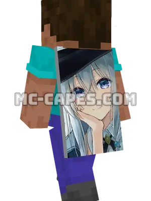 Elaina Minecraft cape worn on a player