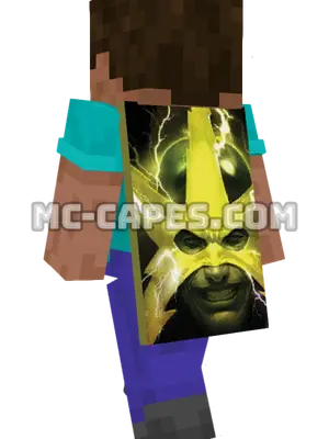 Electro Minecraft cape worn on a player