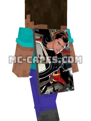 Elongated Man Minecraft cape worn on a player