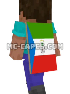 Equatorial Guinea Flag Minecraft cape worn on a player