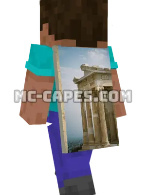 Erechtheion Temple Minecraft cape worn on a player