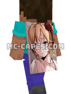 Erina Nakiri Minecraft cape worn on a player