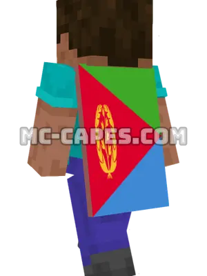 Eritrea Flag Minecraft cape worn on a player