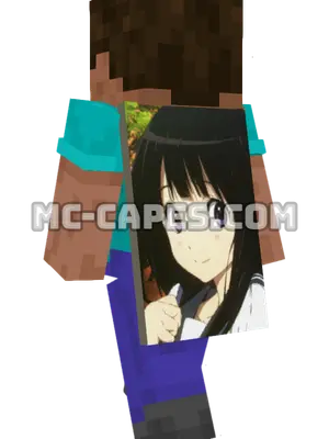 Eru Chitanda Minecraft cape worn on a player