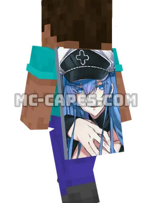 Esdeath Minecraft cape worn on a player