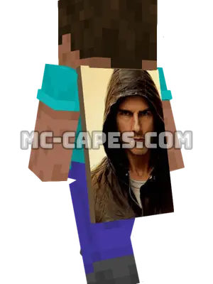 Ethan Hunt Minecraft cape worn on a player