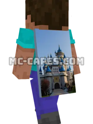 Fairy Tale Castle Minecraft cape worn on a player