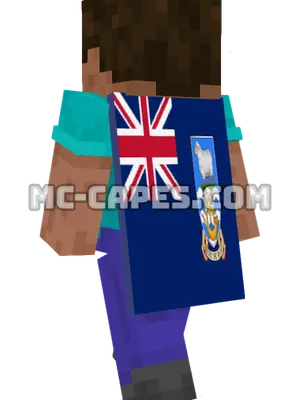 Falkland Islands Flag Minecraft cape worn on a player