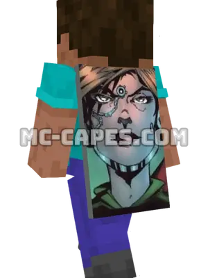 Faora Minecraft cape worn on a player