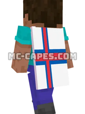 Faroe Islands Flag Minecraft cape worn on a player